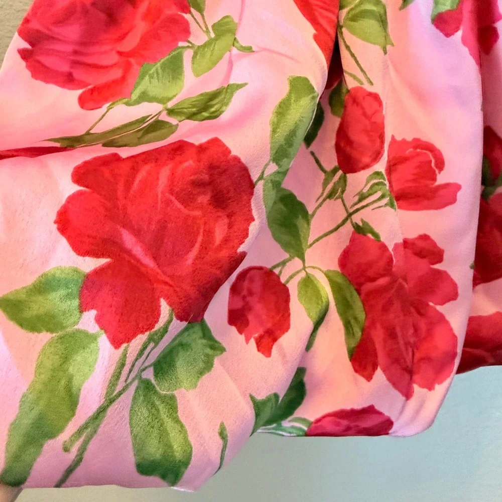 Show Me Your Mumu Floral Mini Dress Womens Pink New Rose Print Bubble Hem Romper - Picture 9 of 14